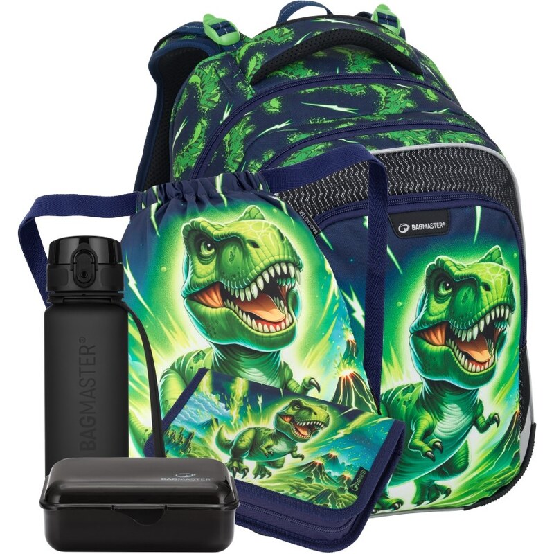 Bagmaster LUMI 25 C veľký školský set pre prváčikov – dinosaurus 63475183