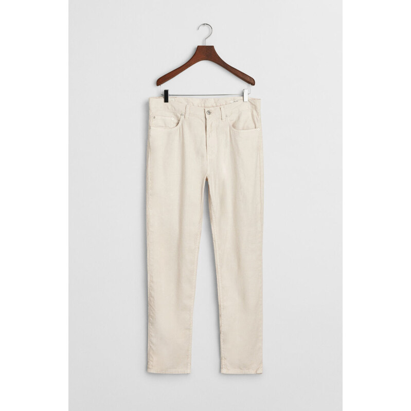 DŽÍNSY GANT SLIM COT/LINEN JEANS PUTTY 62008548
