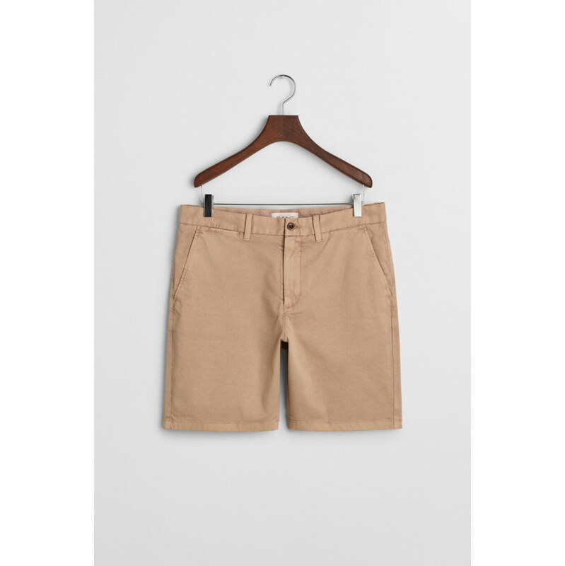 ŠORTKY GANT REG DOBBY CHINO SHORTS DARK KHAKI 62008542