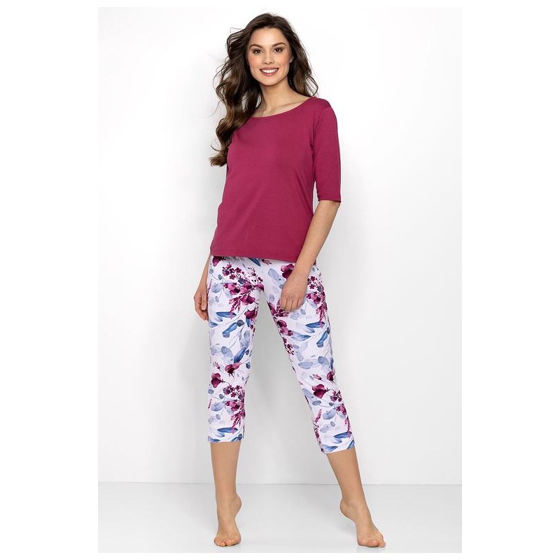 Momenti per me Dámske pyžamo Feeling Free malinové 62014204
