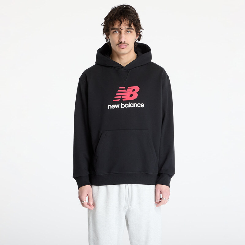 Mikina New Balance Athletics French Terry Logo Hoodie Black XL 62014215