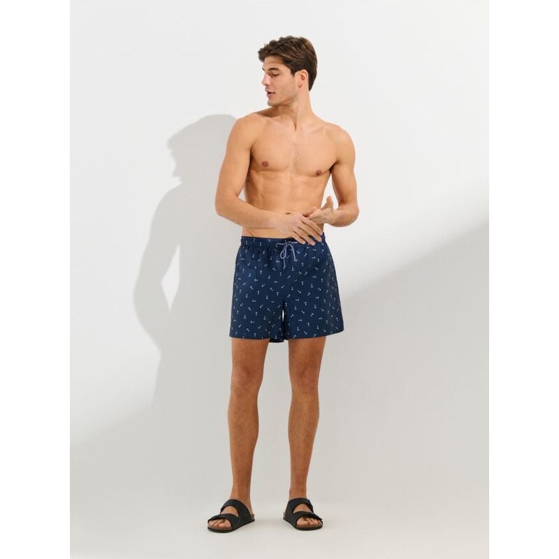 Sinsay - Plavkové šortky - tmavomodrá 65741956