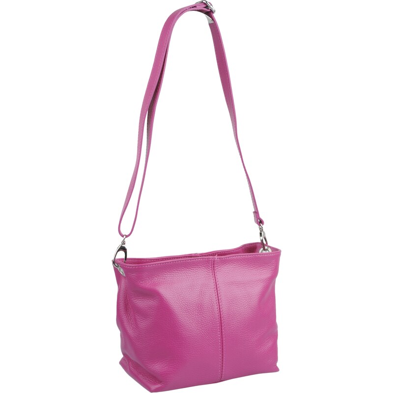 Ružová kožená talianska crossbody kabelka Batilda Fuxia NovaKabelka.sk 382771