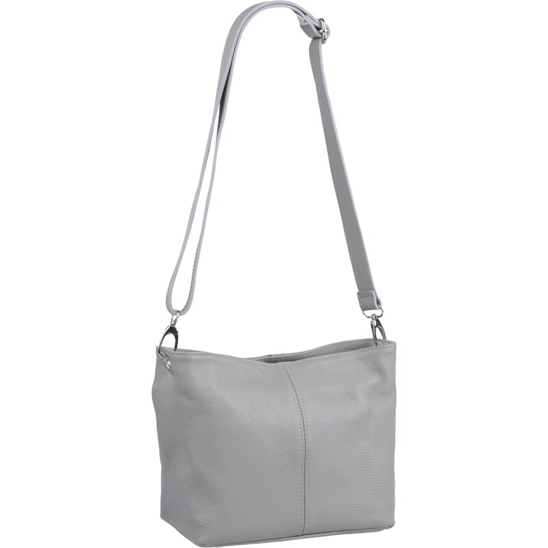 Sivá kožená talianska crossbody kabelka Batilda Grigia NovaKabelka.sk 2448081