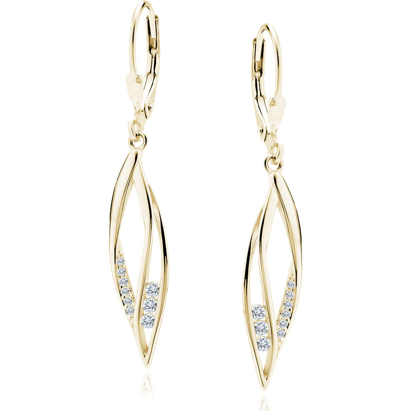 Olivie Svatební stříbrné náušnice GOLD 9427 65048824