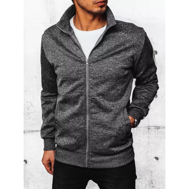 Dstreet Pánska grafitová mikina s pásmi na ramenách 62020694