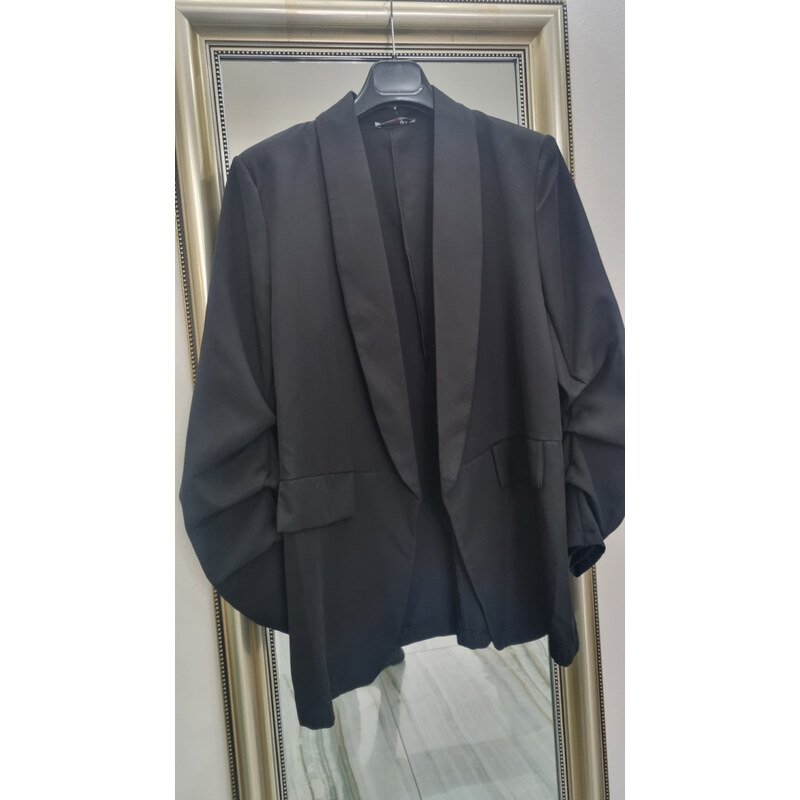 Katrins Fashion Trendy čierne elegantné dámske sako 62020721