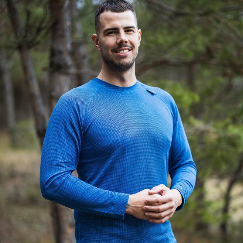 TERMOVEL Modré pánske termo tričko z modalového vlákna 65151424