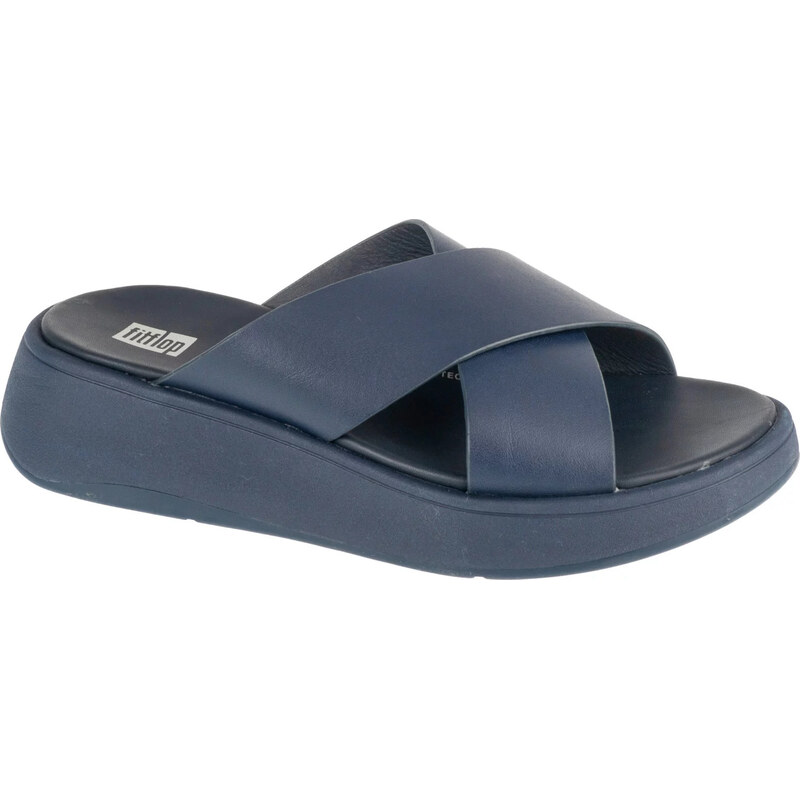 Tmavomodré šľapky na platforme FitFlop F-Mode Flatform FW5-399 62022231