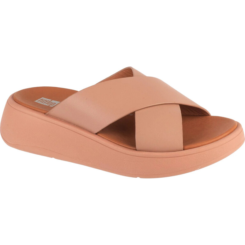 Marhuľové šľapky na platforme FitFlop F-Mode Flatform FW5-137 62022237