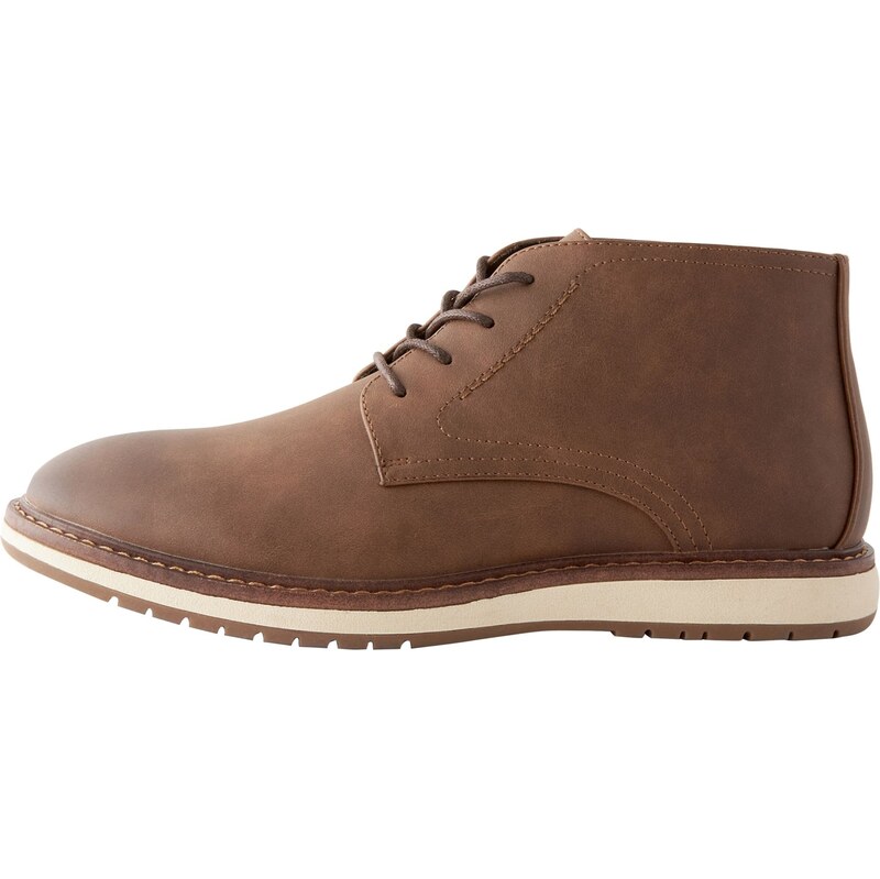 Next Šnurovacie čižmy tmavohnedá 62024358