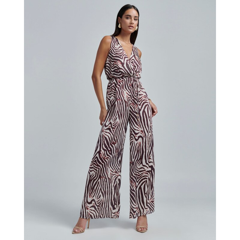 BWLDR Overal SPARKLE JUMPSUIT vínovo červená / čerešňová / šedobiela 62270099