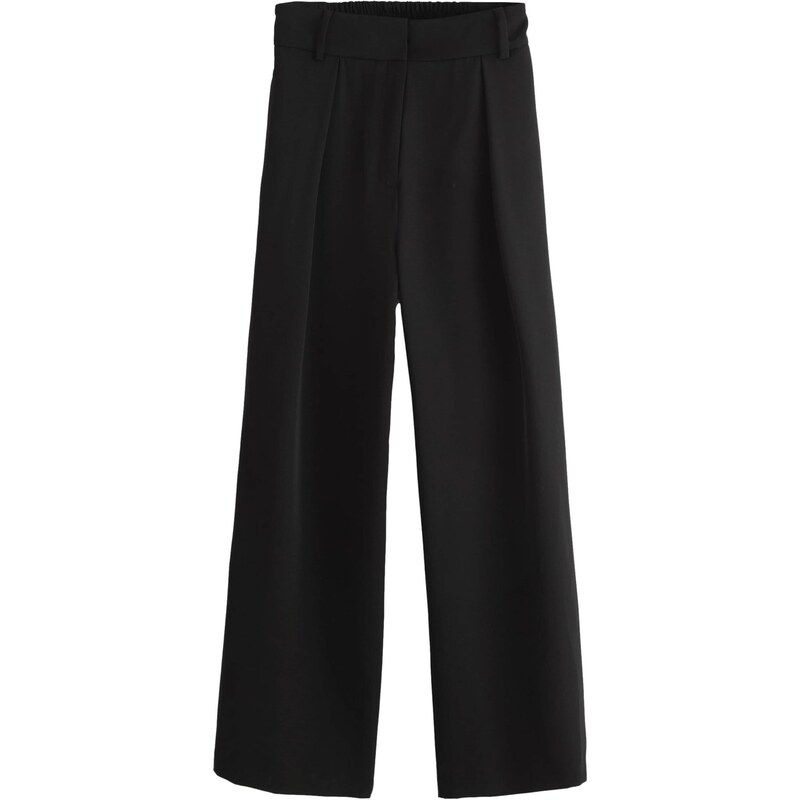 Next Plisované nohavice čierna 63664899