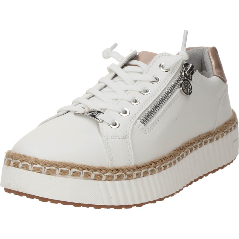 TOM TAILOR Nízke tenisky bronzová / biela 62045019