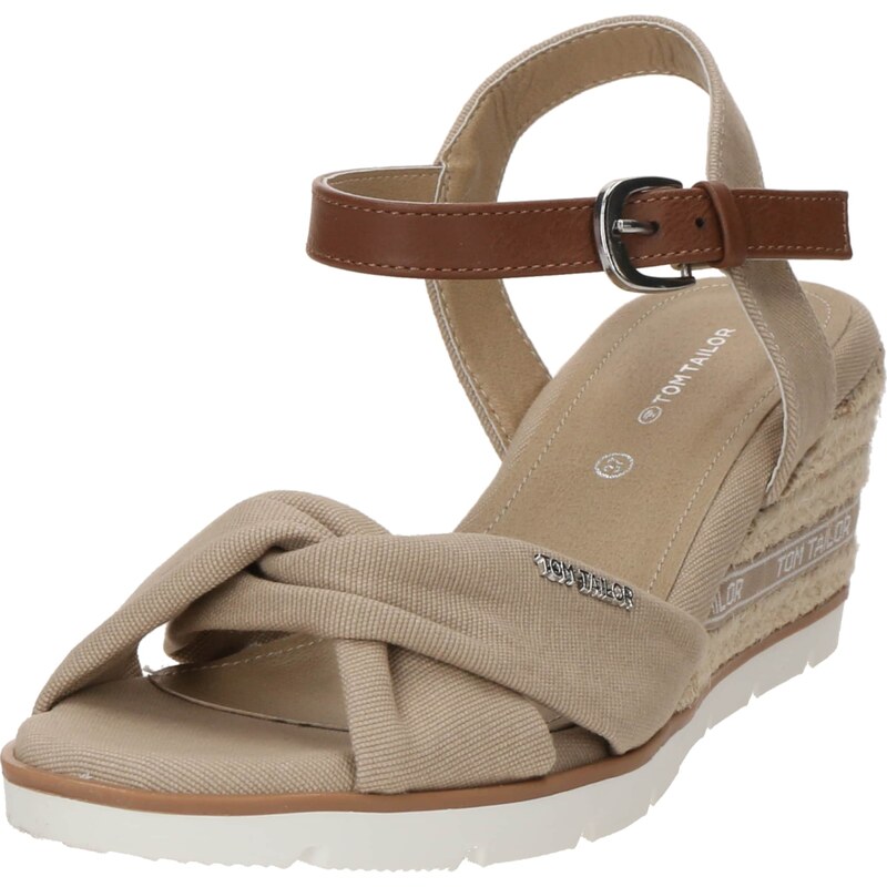 TOM TAILOR Sandále béžová / hnedá 62693462