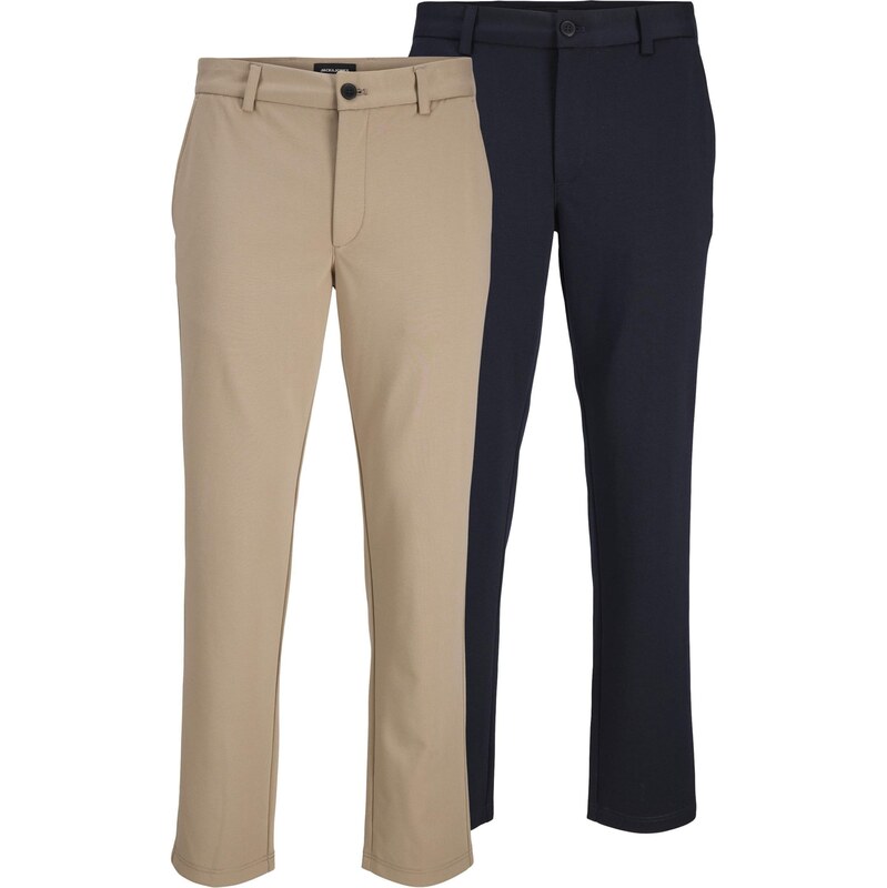 JACK & JONES Chino nohavice béžová / námornícka modrá 62024288