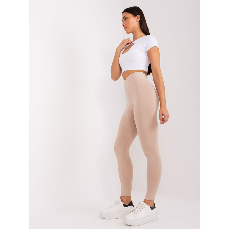Dámske legíny LK 523.02 beige - Rue Paris 63929189