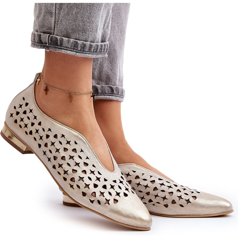 Inello Dámske baleríny 2883/004 Ecru - ZAZOO 62023587