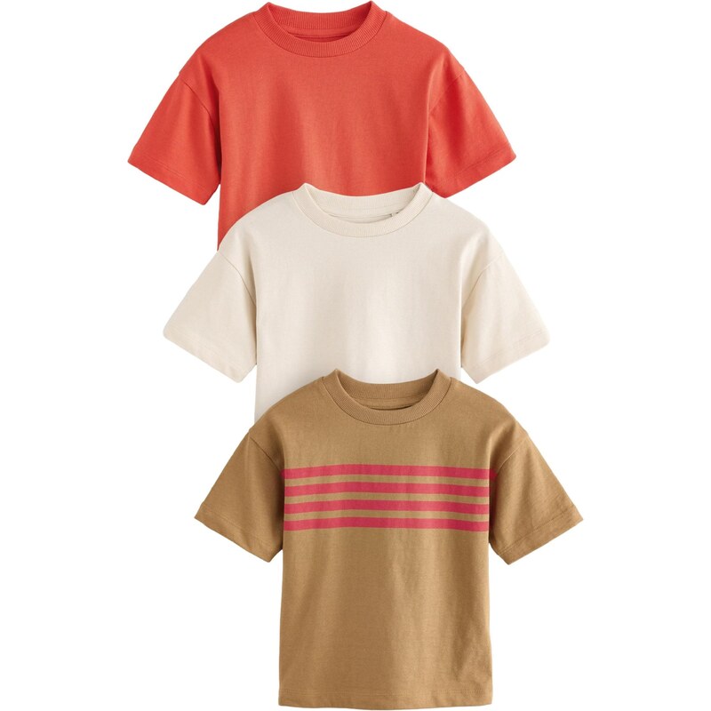 Next Tričko piesková / brokátová / malinová / jasne červená 62074178