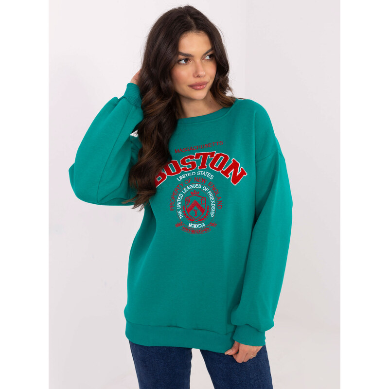 My Red Lips Sweatshirt-EM-BL-617-15.51P-turquoise 64788452