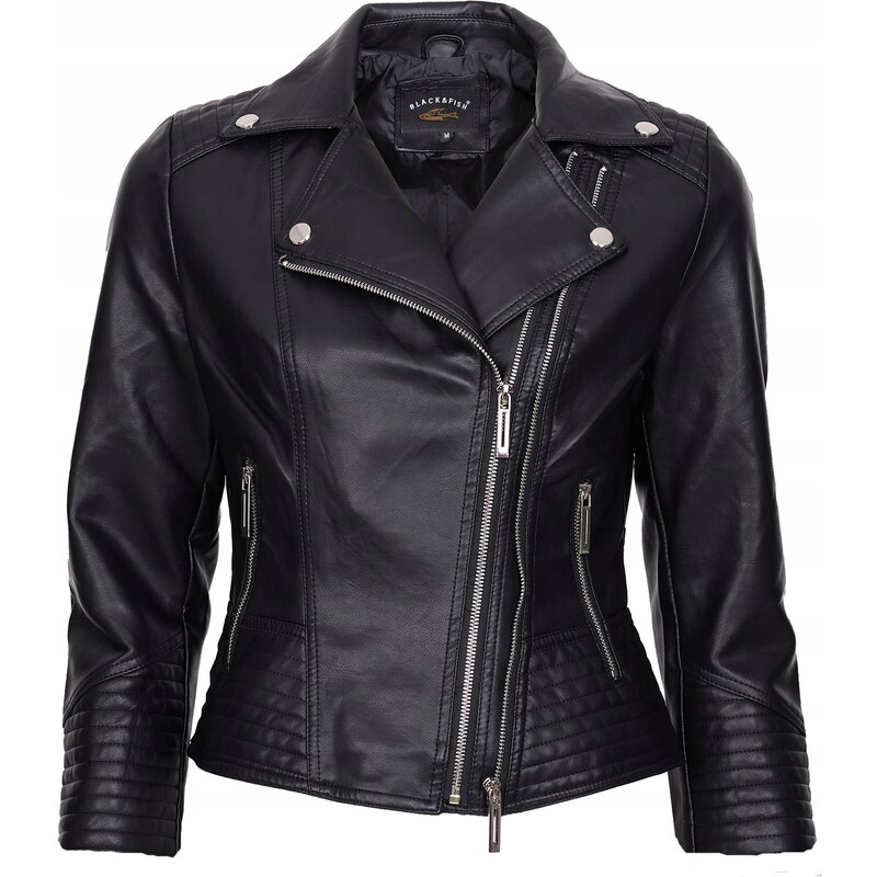 Fashionweek Štýlová eko kožená bundička, krivák RAMONESKA náramenníkmi 62109670