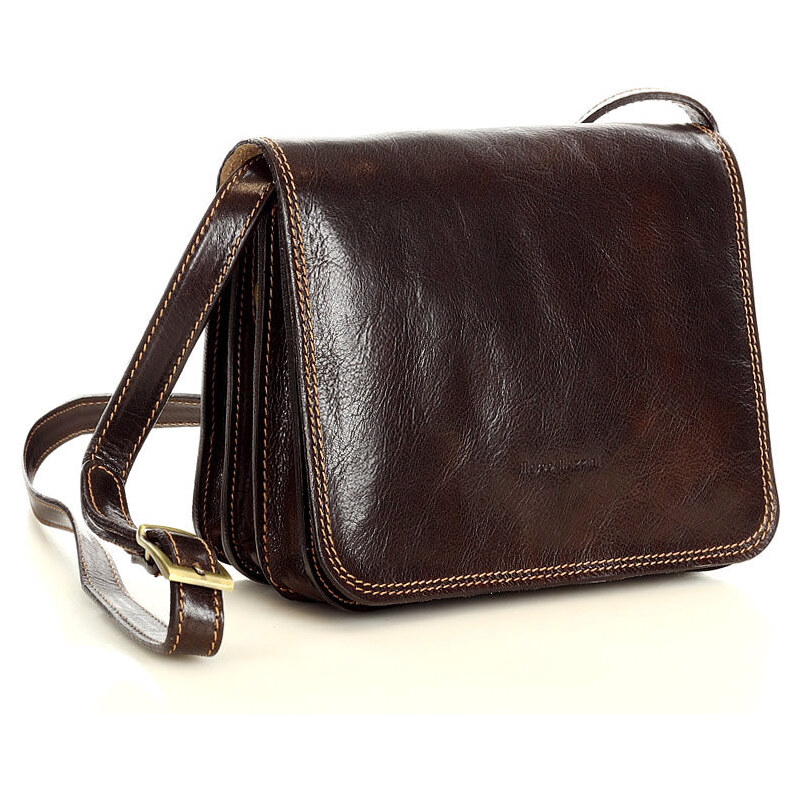 Vera pelle MARCO MAZZINI Klasická kožená crossbody kabelka | 62031987