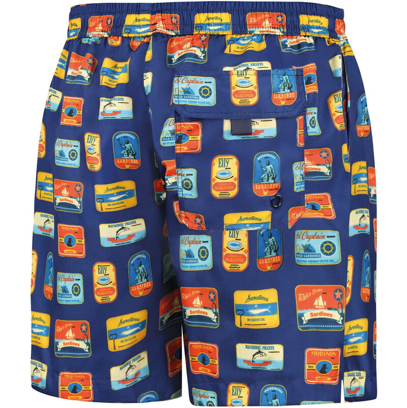 Pánske plavecké šortky Happy Shorts long SM29-48 Tmavomodrá zmes - 62032323