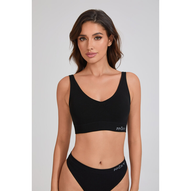 PPČKY SmoothLine Evin tieň Čierna Podprsenka 62035020