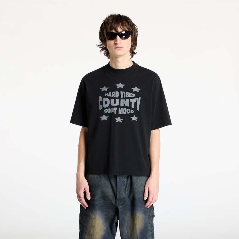 Tričko Marcelo Burlon Hard Vibes Boxy T-Shirt Black Anthracite XL 62039239