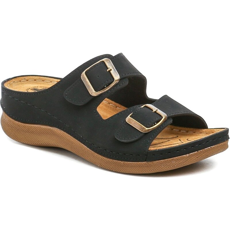 Medi Line 152-024 čierne dámske zdravotné šľapky 62039809