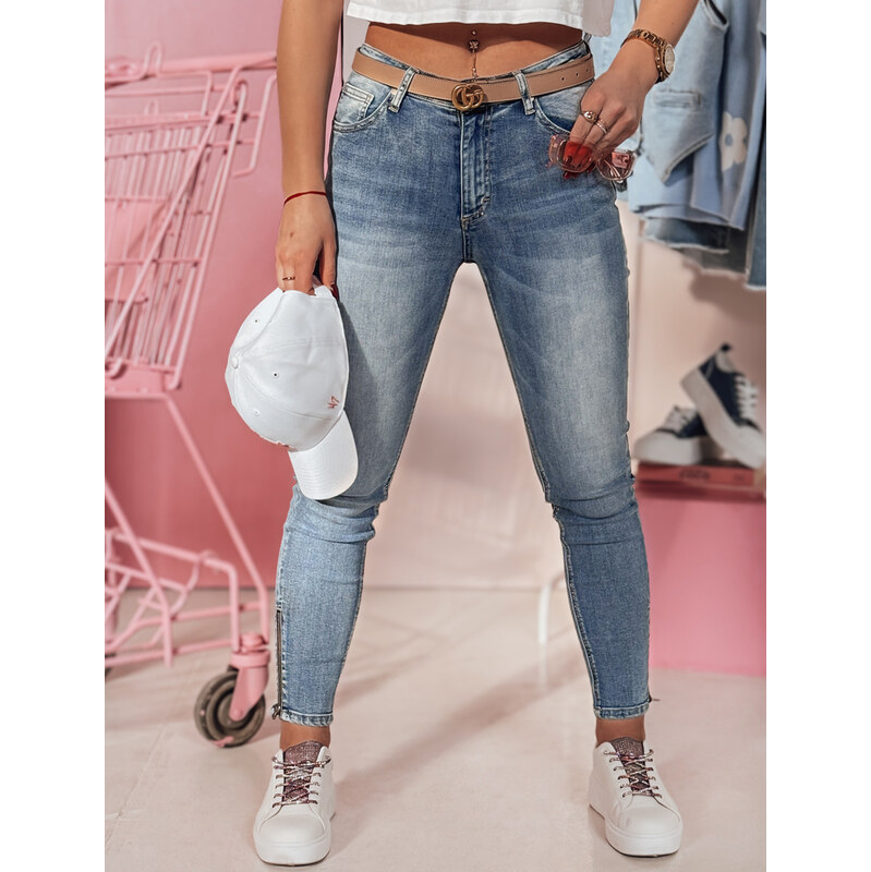 BASIC Dámske skinny rifle so zipsami na nohaviciach DENZEL UY2378 62040658