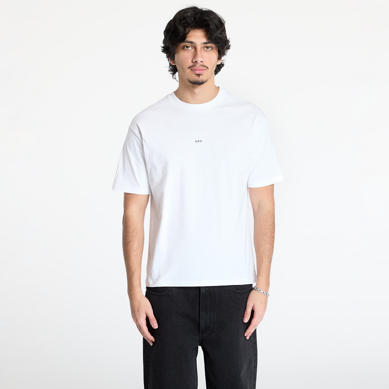 Tričko A.P.C. Boxy Micro Logo T-Shirt White/ Black M 62040569