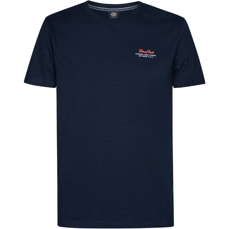 Petrol Industries Tričko Lantana námornícka modrá / zelená / lososová 62044748