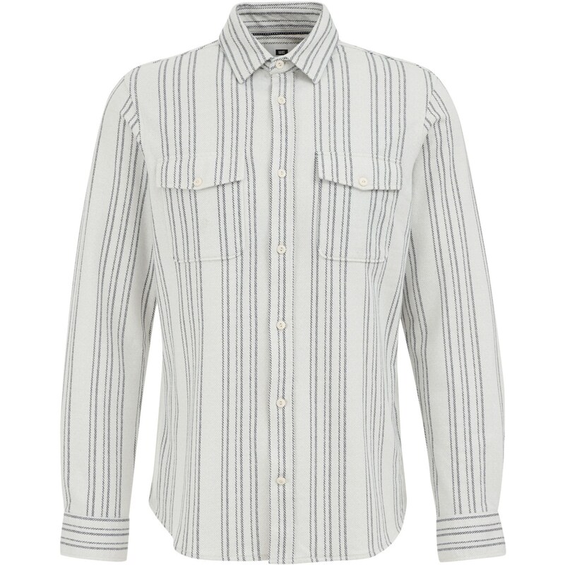 WE Fashion Košeľa svetlosivá / čierna 62044581