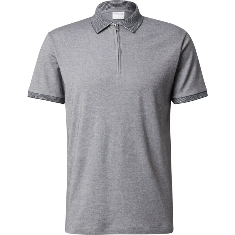 SELECTED Tričko Fave sivá melírovaná 62045113