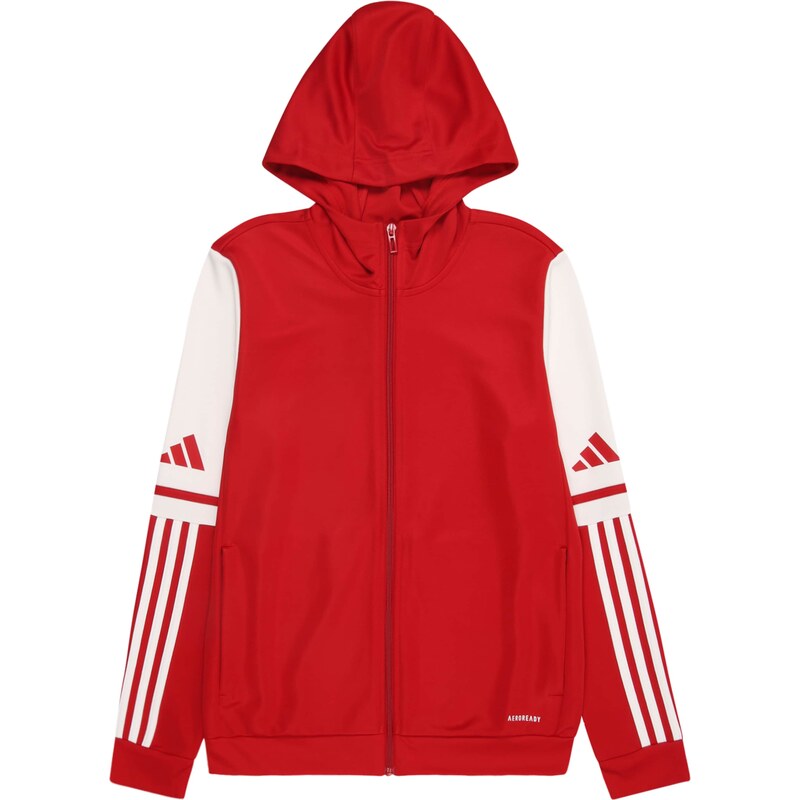ADIDAS PERFORMANCE Športová mikina so zipsom SQ25 červená / šedobiela 62270247