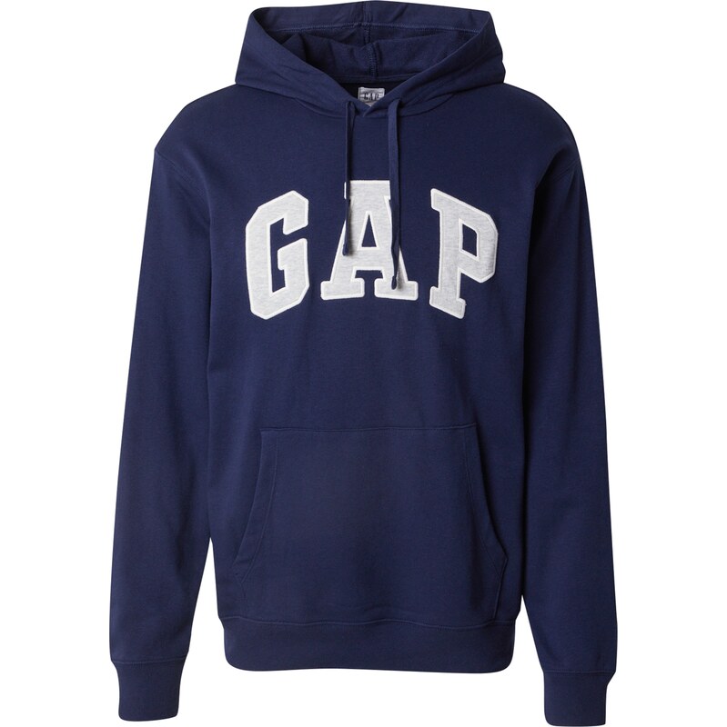 GAP Mikina HERITAGE námornícka modrá / sivá melírovaná / biela 62045208
