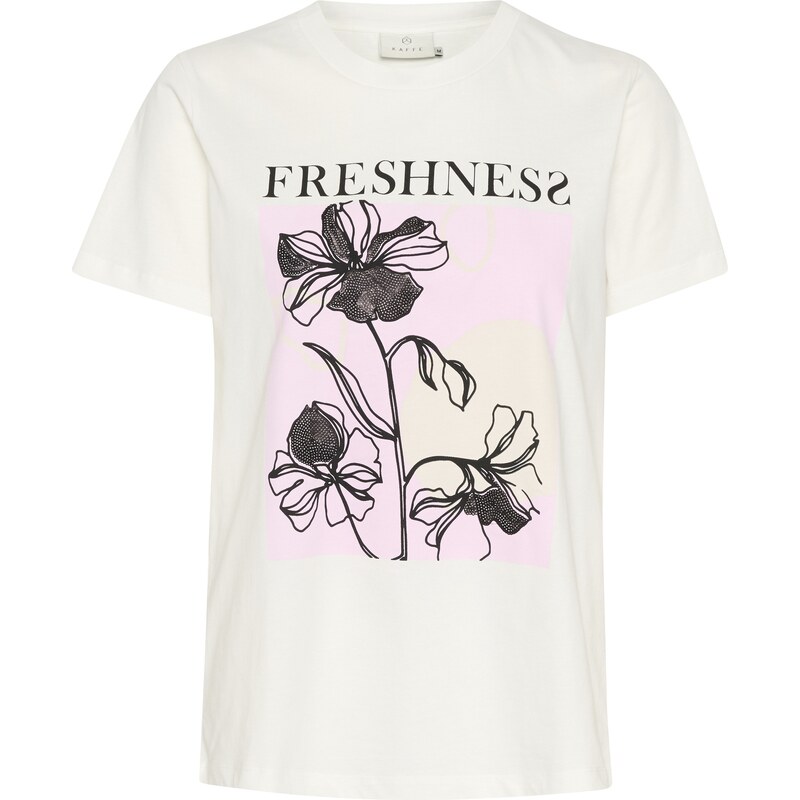 Kaffe Tričko KA Rita krémová / ružová / čierna / biela 62044503