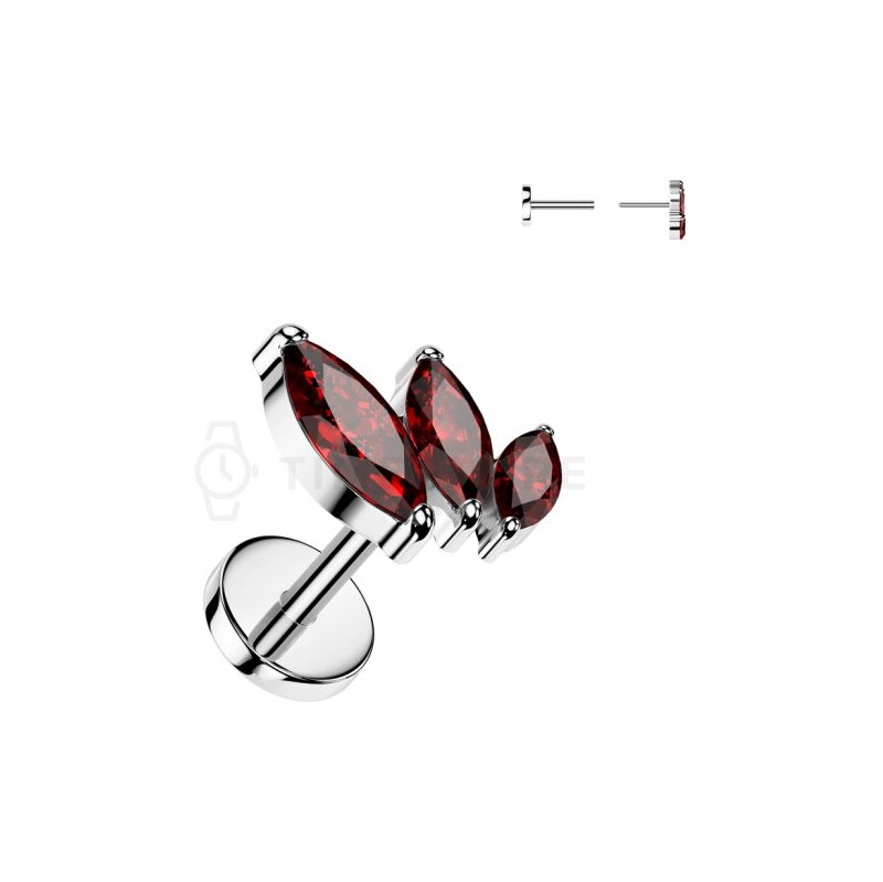 Titánová náušnica so zirkónmi - Single TS-EA-0210 TS-EA-0210 62050297