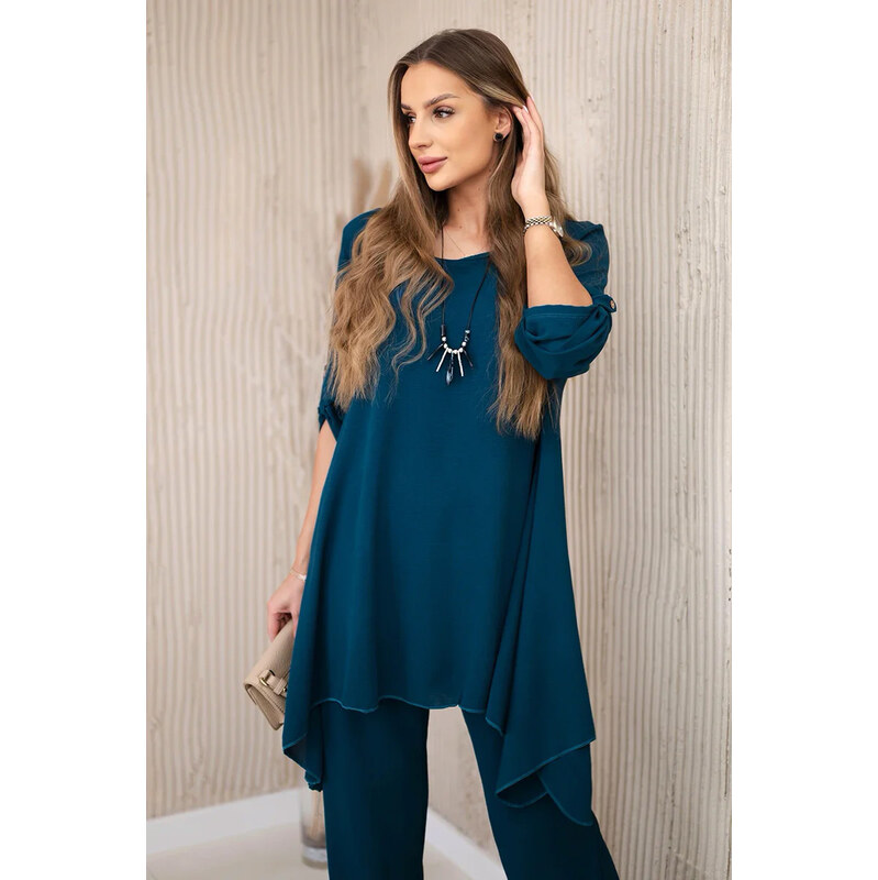 Fashionweek Elegantná súprava košele a nohavice zo vzdušného materiálu 62054217