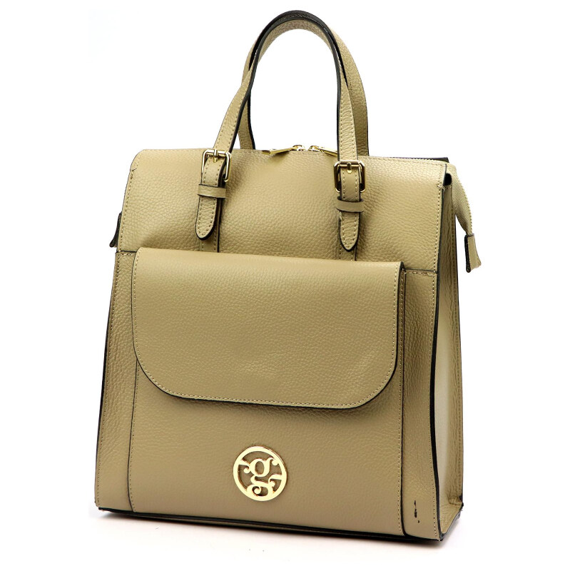 Dámsky kožený batoh Gregorio béžový (KZ52230) 10l 62178657