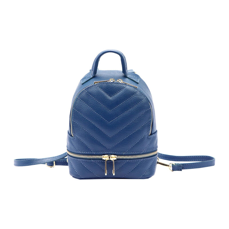 Dámsky kožený batoh Luka modrý (KZ51077) 3,5l 62178663