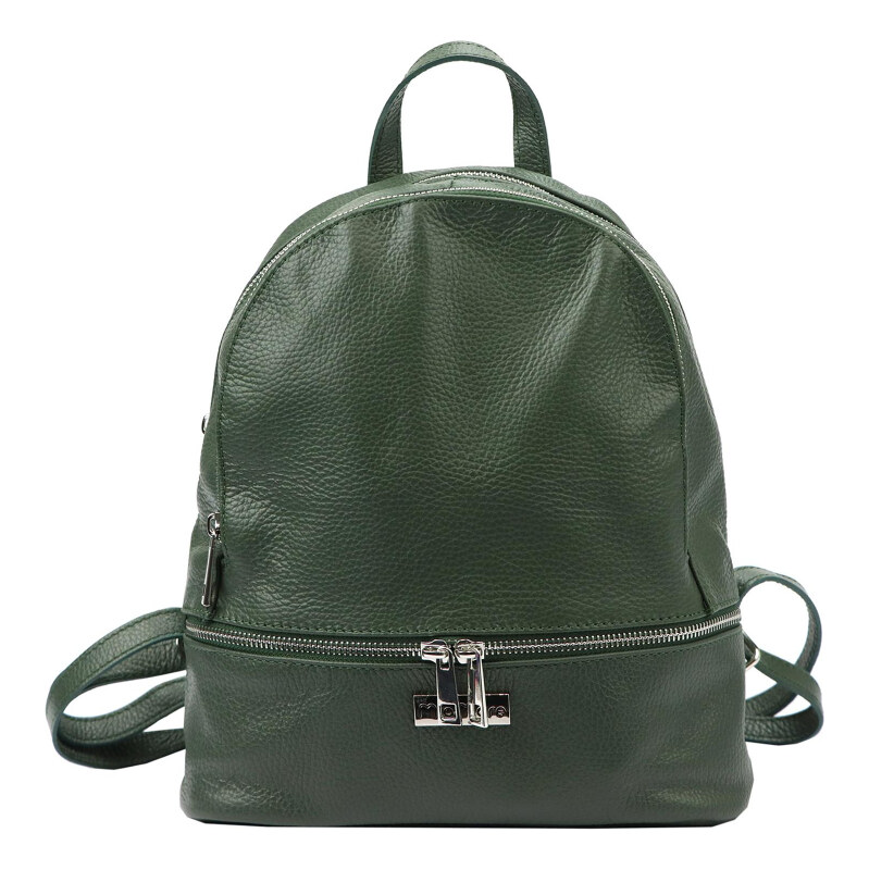 Dámsky kožený batoh MiaMore zelený (KZ48325) 8,5l 62178674