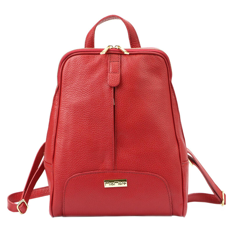 Dámsky kožený batoh MiaMore červený (KZ46184) 9,5l 62178686