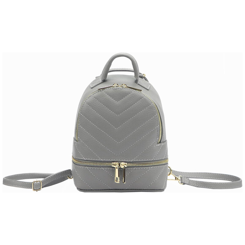 Dámsky kožený batoh Luka sivý (KZ45929) 3,5l 62178689