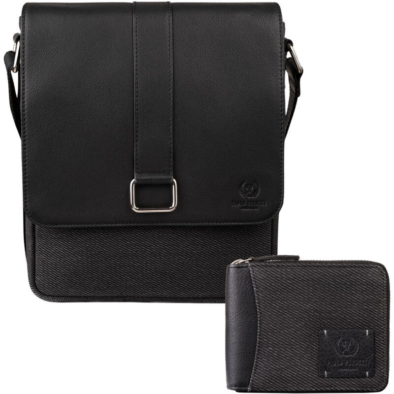 Paolo Peruzzi Pánska súprava, peňaženka AY-07-BL a pánska kožená taška 62054987