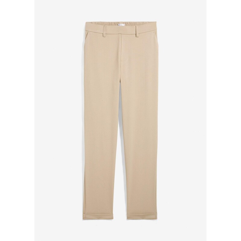 bonprix Chino nohavice z viskózového mixu, farba béžová 62055377