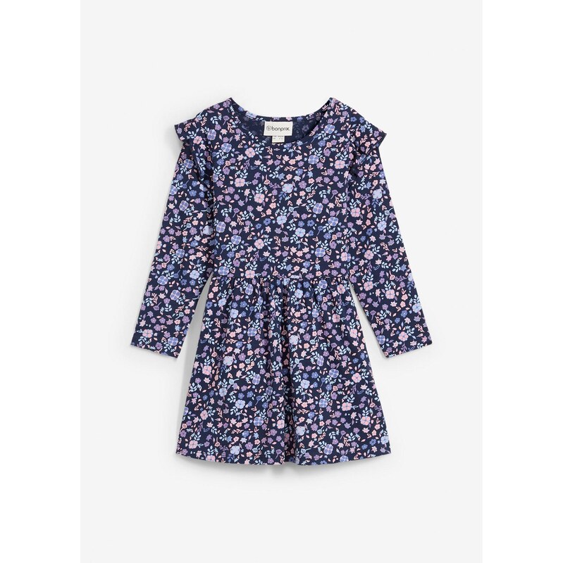 bonprix Džersejové šaty z čistej bavlny, farba modrá 62055368