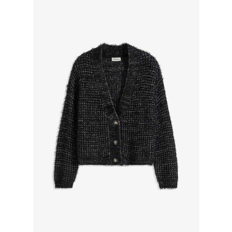 bonprix Pletený sveter oversize, farba čierna 62055412