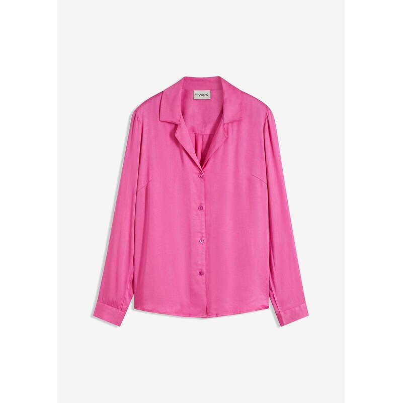 bonprix Blúzka z jemného saténu, farba ružová 62055464